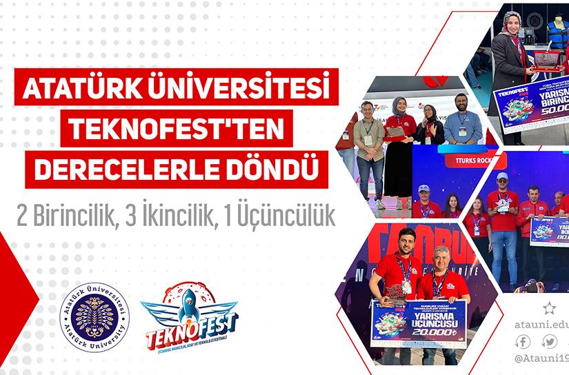 Atatürk Üniversitesi öğrencileri, TEKNOFESTten Ödüllerle Döndü